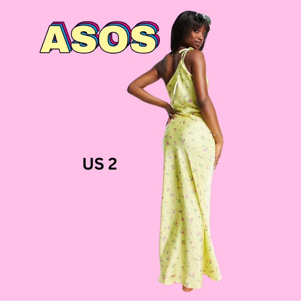 ASOS Yellow Floral Maxi Dress